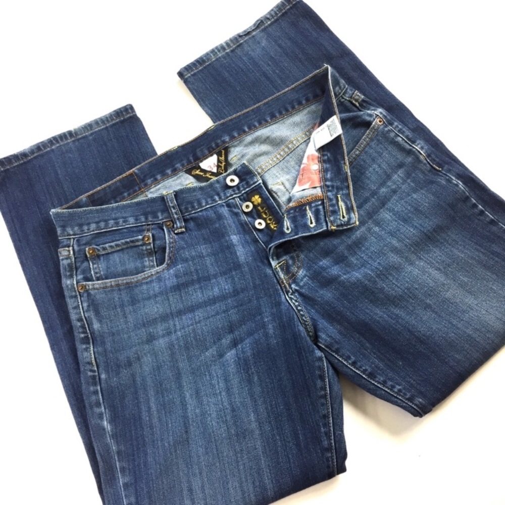Men’s Lucky Button Fly Blue Jeans 34